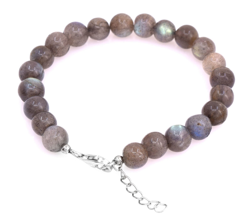 Sterling Silver Labradorite Beaded Bracelet — View 3