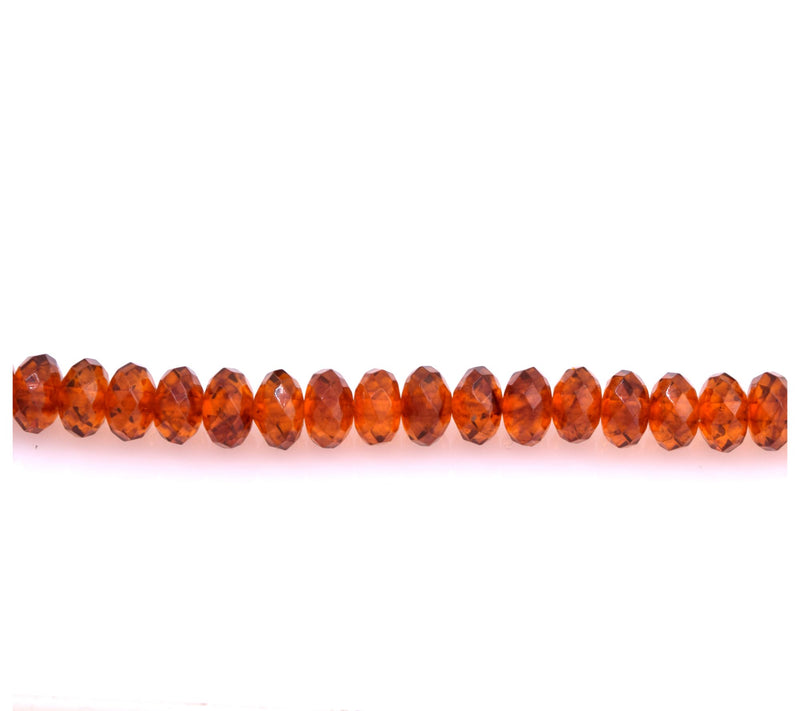 Sterling Silver Faceted Amber Beaded Necklace — View 4