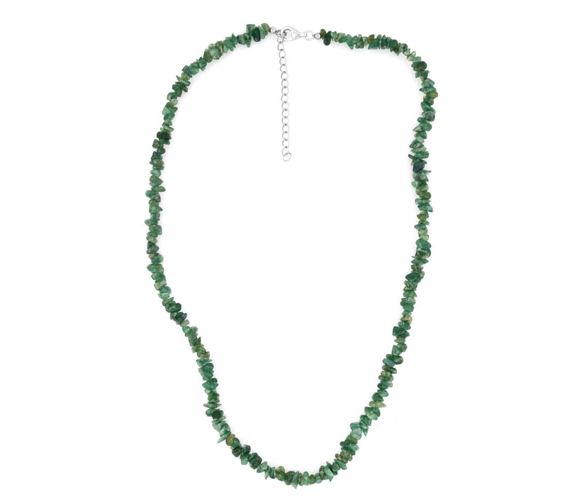 Sterling Silver Green Aventurine Bead Necklace — View 3