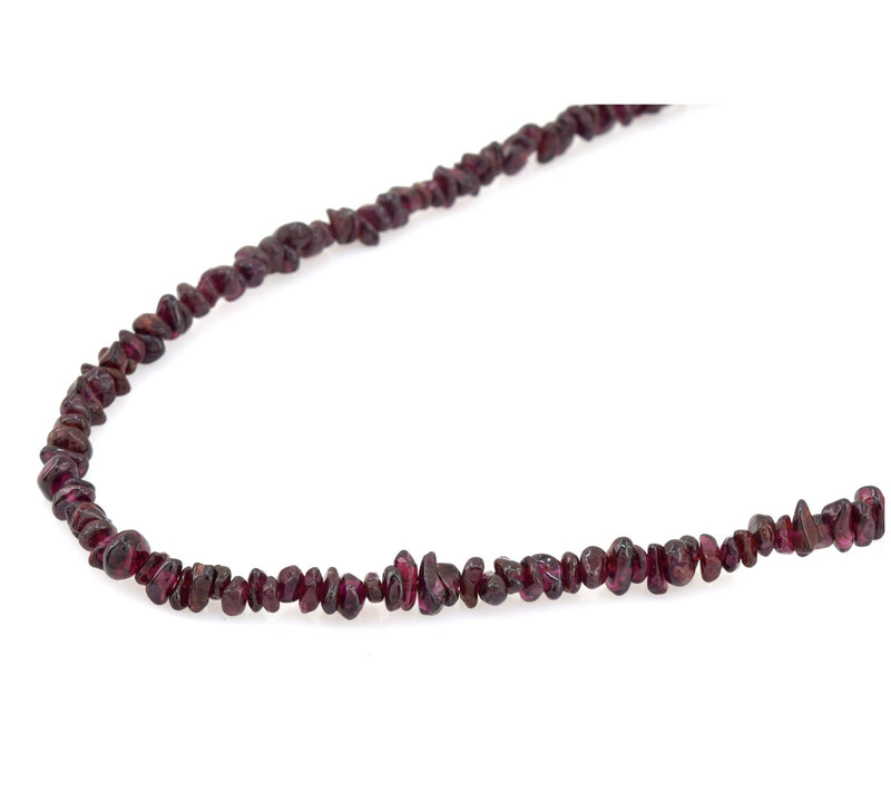 Sterling Silver Garnet Bead Necklace — View 5