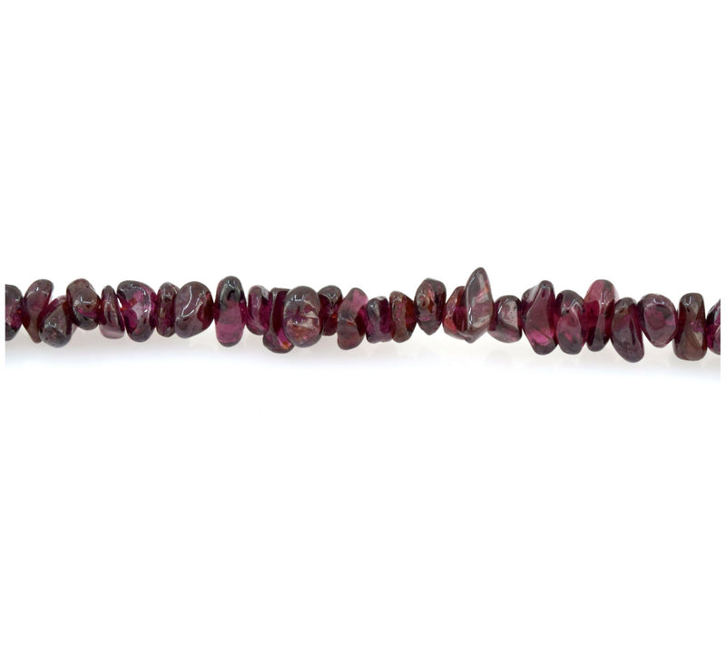 Sterling Silver Garnet Bead Necklace — View 4