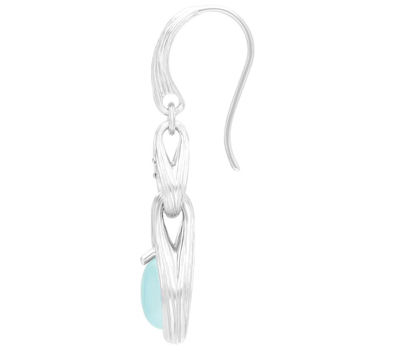 Ariva Sterling Silver Turquoise Doublet Calypso Earrings — View 4