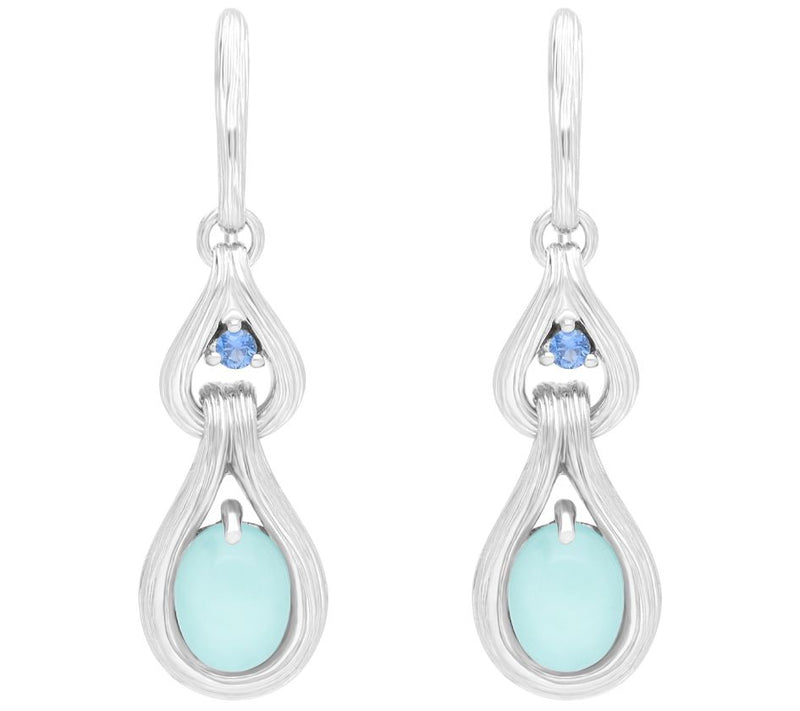 Ariva Sterling Silver Turquoise Doublet Calypso Earrings — Main view