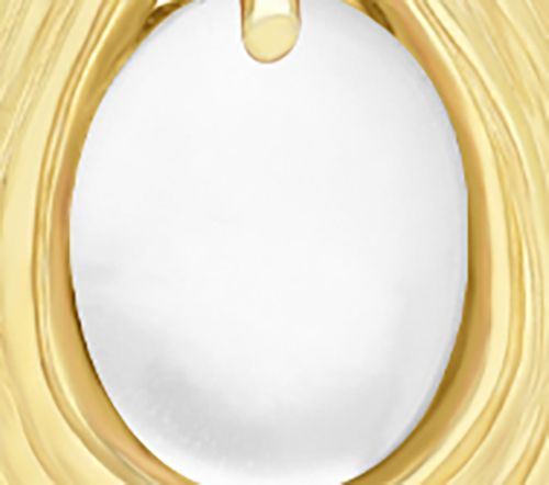 Ariva 18K Gold Clad Mother of Pearl Calypso Dan gle Earrings — View 2