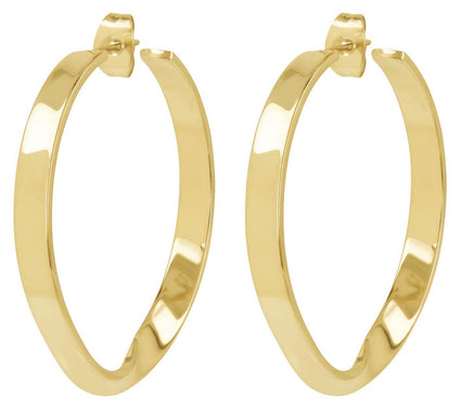 Steel by Design Polished Twist Hoop Earrings