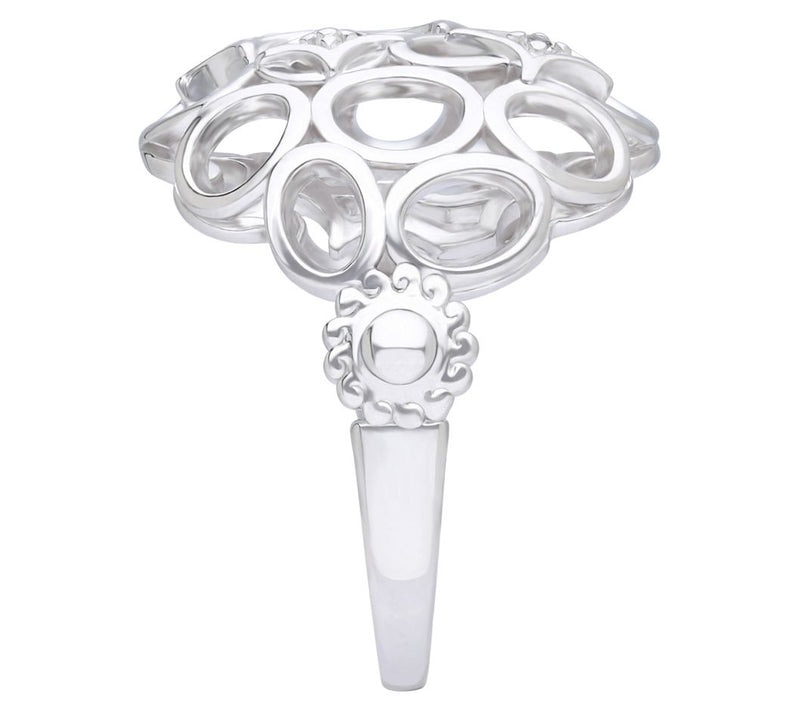 Goddaughters Sterling Silver White Topaz Universe Ring — View 3