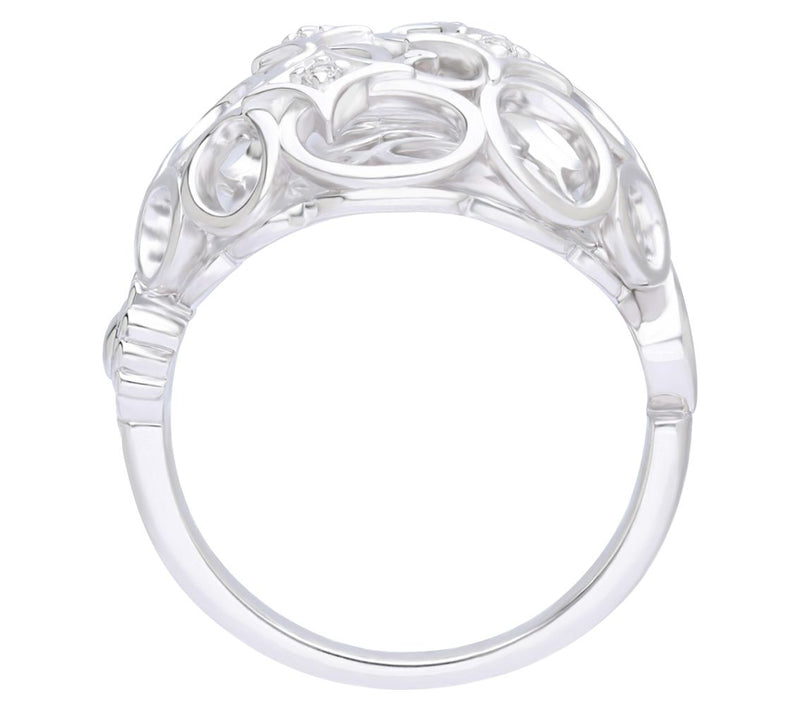 Goddaughters Sterling Silver White Topaz Universe Ring — View 2