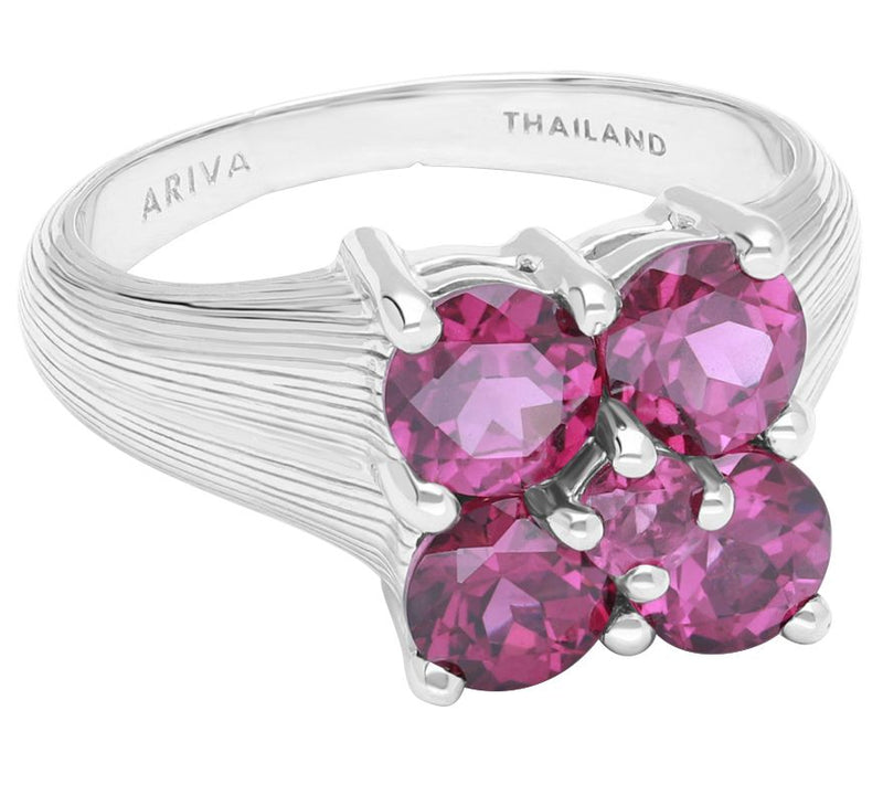 Ariva Sterling Silver 2.50 cttw Rhodolite Ring — Main view