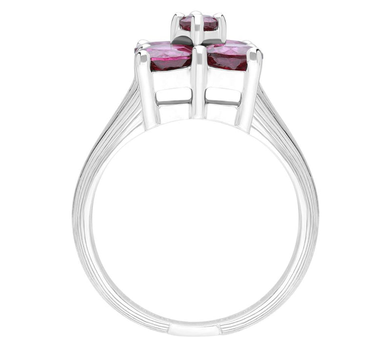 Ariva Sterling Silver 2.50 cttw Rhodolite Ring — View 2