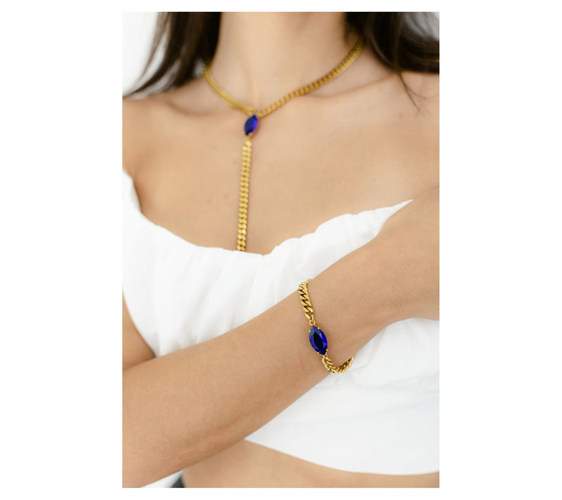 Adriana Pappas Designs Marquise Station Bracelet — View 6