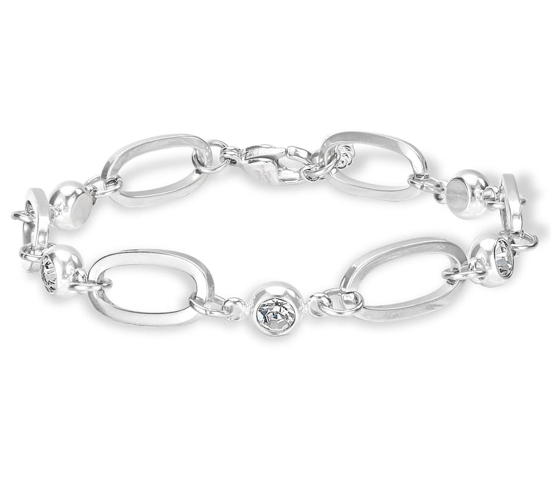 Steel by Design Birthstone Paperclip Link Tennis Bracelet — View 26