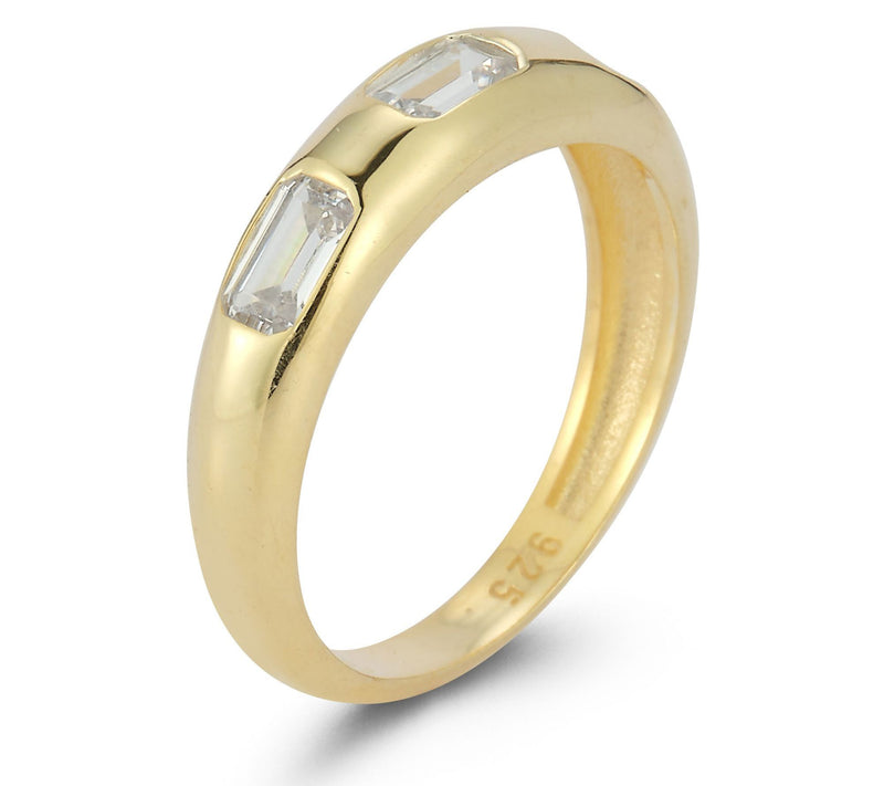 Sterlina Silver Emerald-Cut Band Ring, Sterling — View 6