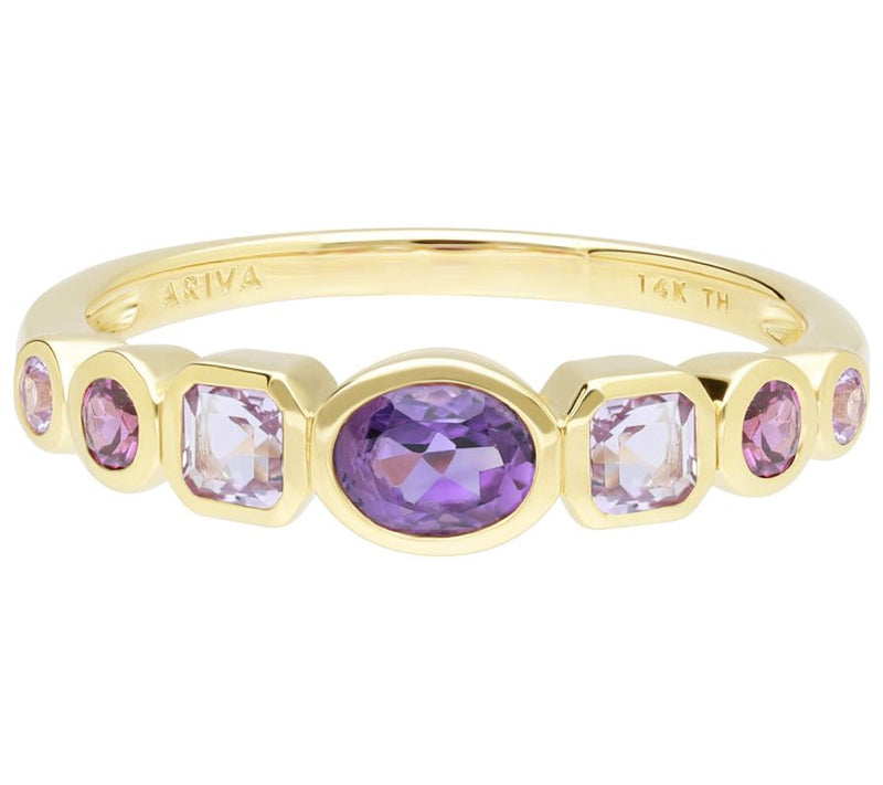 Ariva 14K Gold Royal Multi-Gemstone Ring — Main view