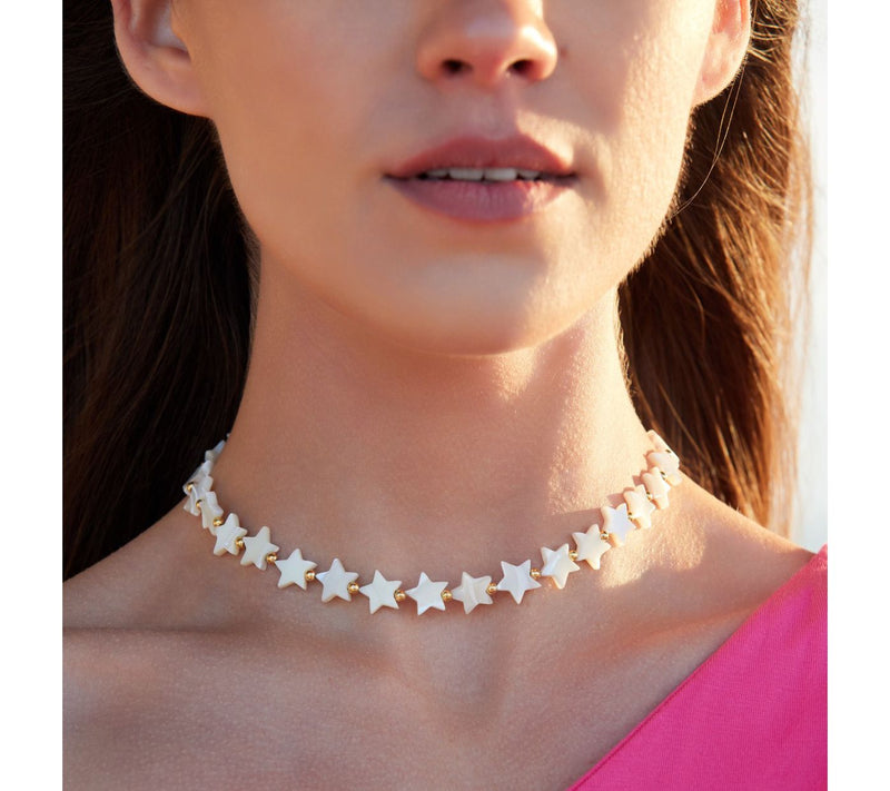 Adriana Pappas Designs Mother of Pearl Stardust Choker — View 5