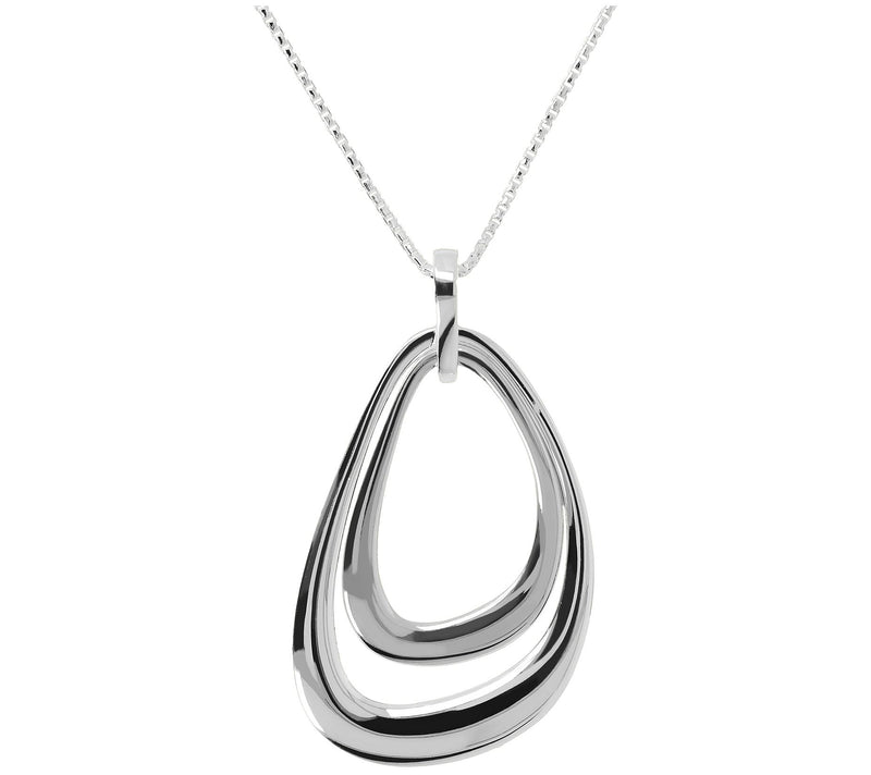Louis Dell'Olio Sterling Double Free Form Pendant w/ Chain — Main view
