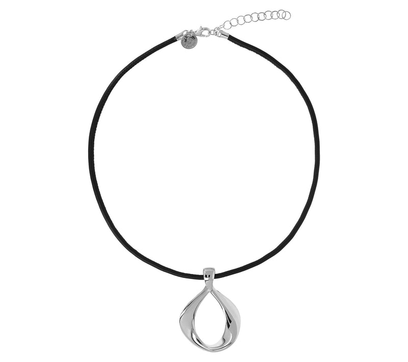 Louis Dell'Olio Sterling Bold Twisted Wave Pendant w/ Cord — View 6