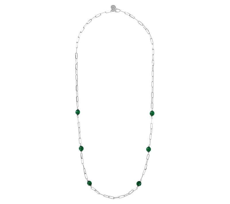 Louis Dell'Olio Gemstone Bead Paperclip Link Necklace — View 6