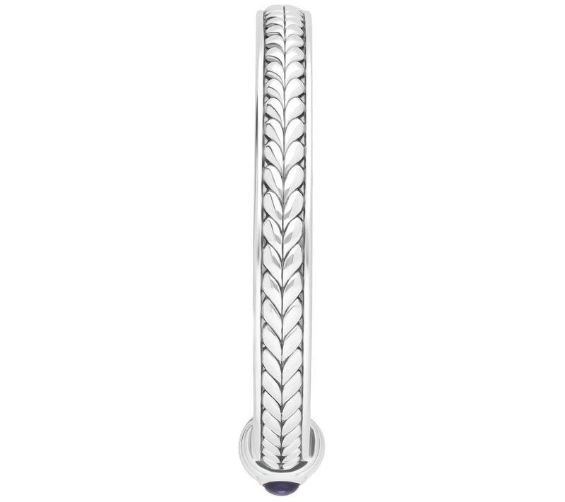 Tiffany Kay Studios Sterling Silver Amethyst Herringbone Cuff — View 4