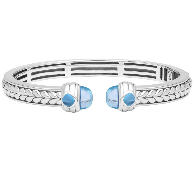 Tiffany Kay Studio Sterling Silver Blue Topaz Herringbone Cuff — Main view