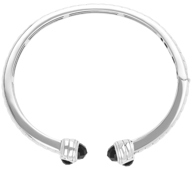 Tiffany Kay Studio Sterling Silver Onyx Herringbone Cuff — View 3