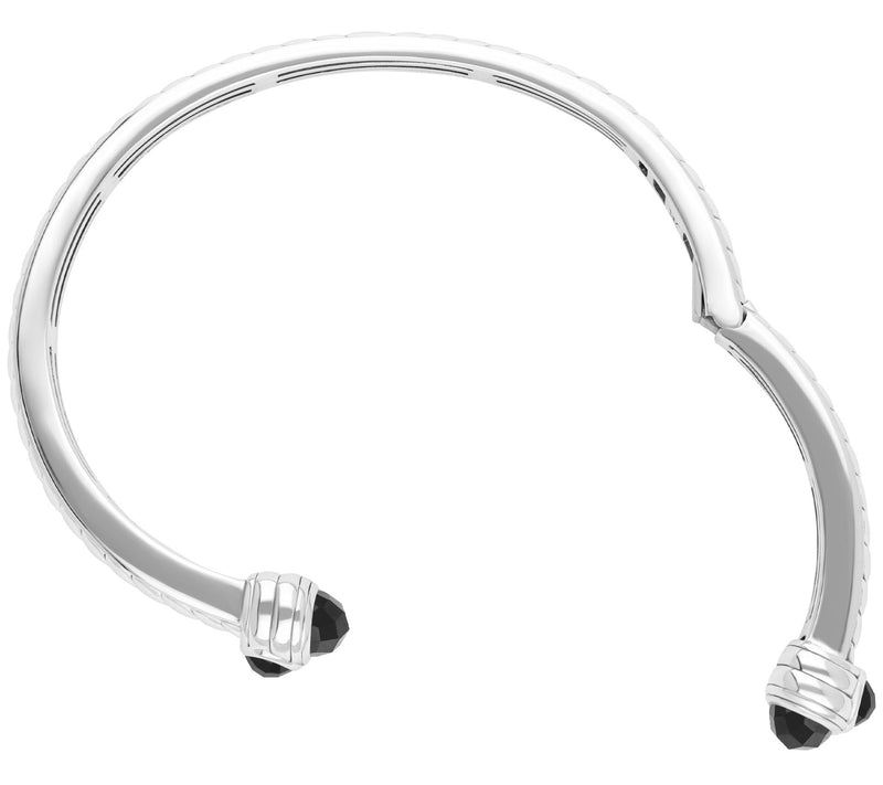 Tiffany Kay Studio Sterling Silver Onyx Herringbone Cuff — View 2