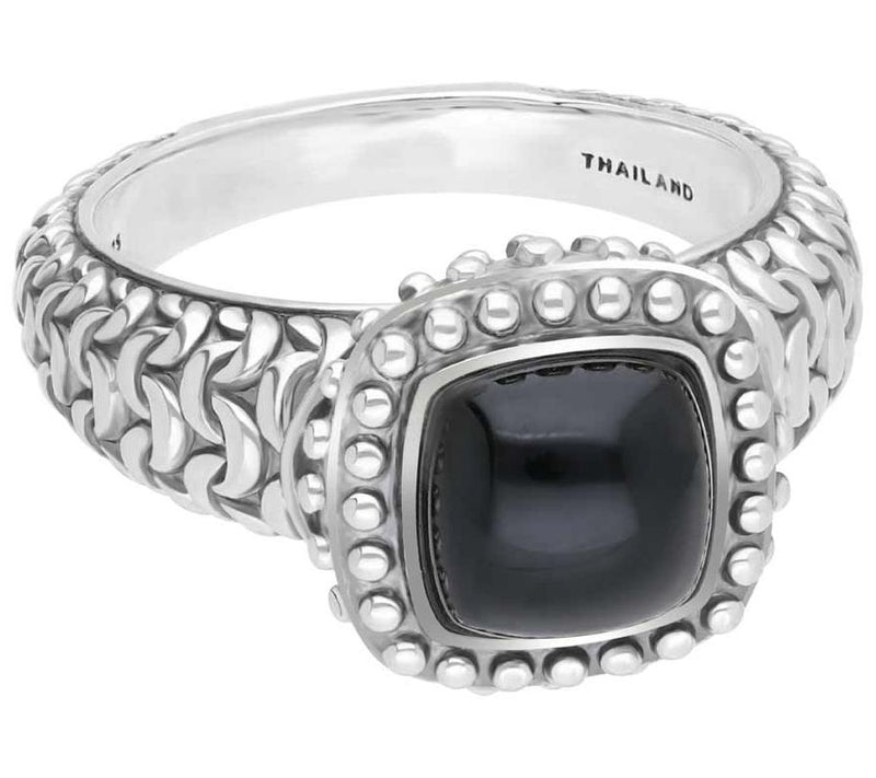 Tiffany Kay Studio Sterling Silver Purl Knit Onyx Ring — Main view