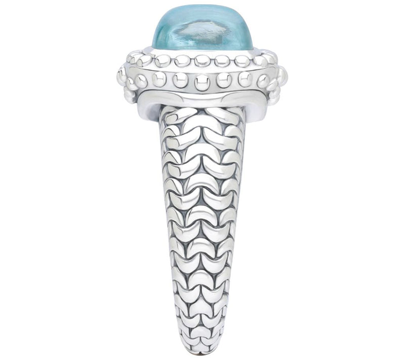 Tiffany Kay Studio Sterling Silver Purl Knit Blue Topaz Ring — View 3
