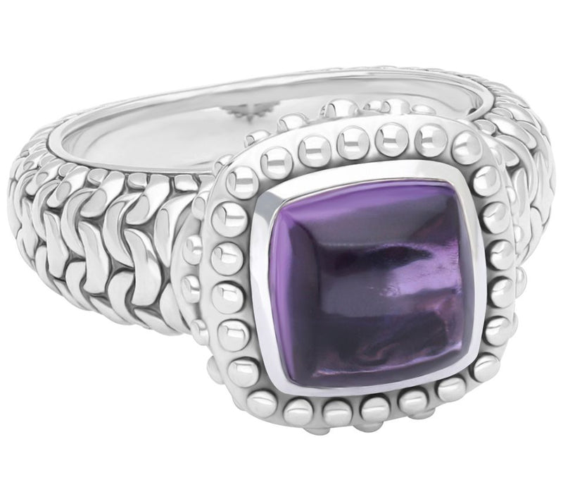 Tiffany Kay Studio Sterling Silver Purl Knit Amethyst Ring — Main view