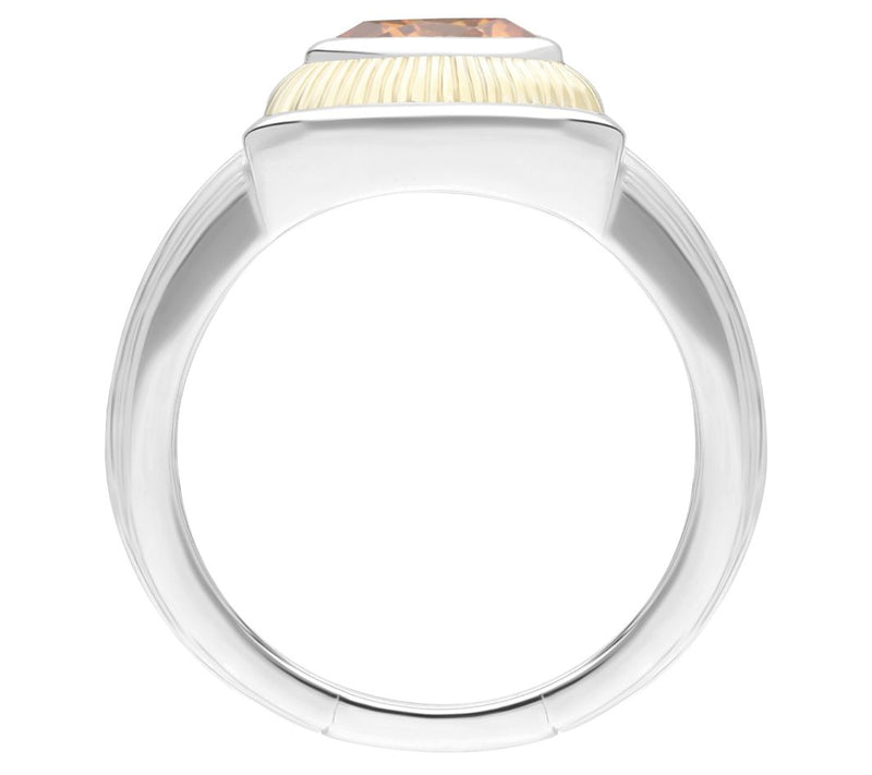 Ariva Sterling Silver & 18K Gold Clad Citrine Ring — View 2