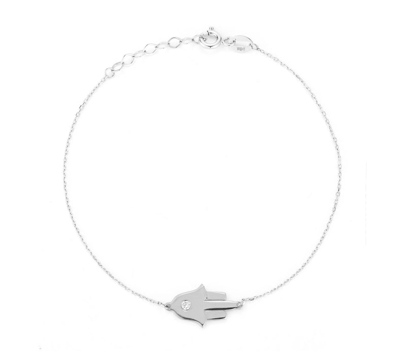 Luminosa Gold Diamond Accent Hamsa Bracelet, 14K — Main view