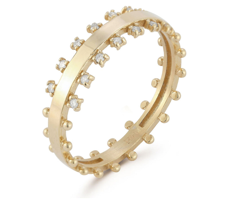Luminosa Gold Diamond Band Ring, 14K — View 3