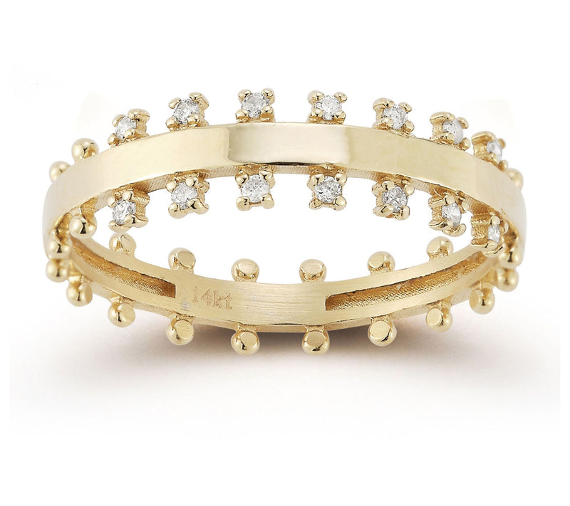 Luminosa Gold Diamond Band Ring, 14K — View 4