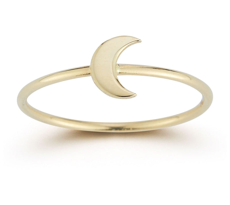 Luminosa Gold Crescent Moon Ring, 14K — View 3