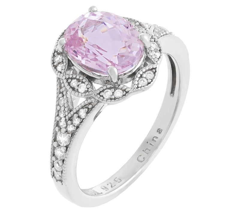 Affinity Gems Multi-Gemstone Engagement Ring, Serling Silver — Main view