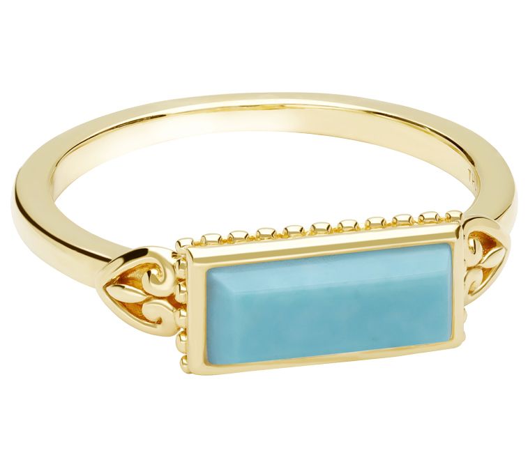 Elyse Ryan 14K Gold Clad Turquoise Ring — Main view