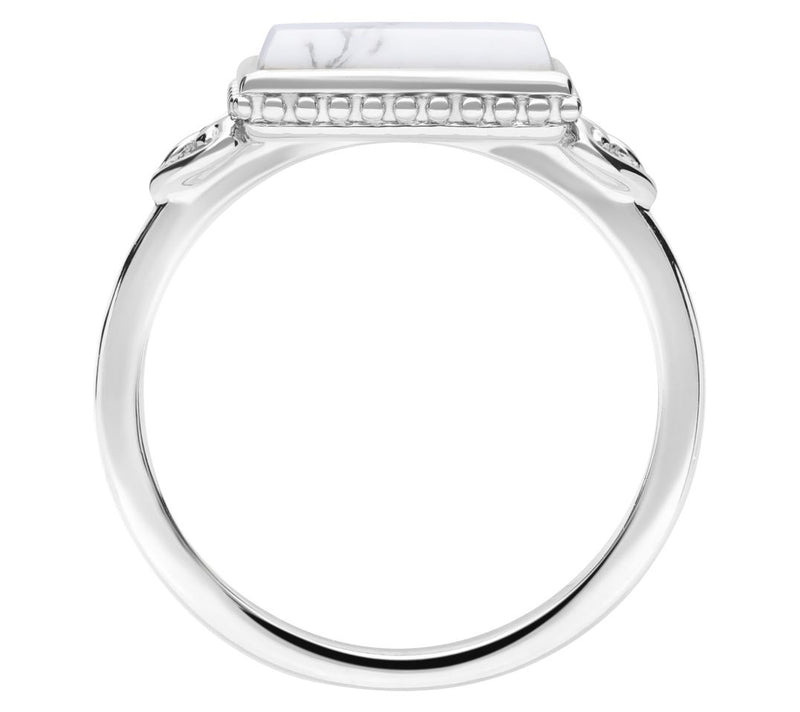 Elyse Ryan Sterling Silver Magnesite Ring — View 2