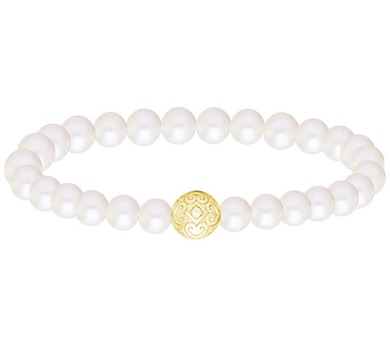 Elyse Ryan 14K Gold Clad Pearl Bracelet — Main view