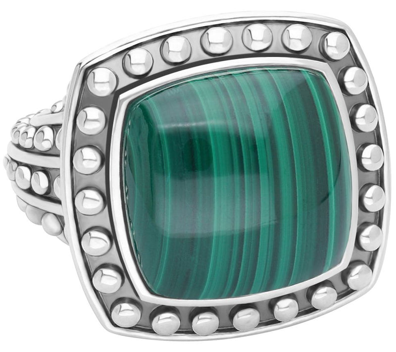 Tiffany Kay Studio Sterling Malachite Beaded Cocktail Ring — Main view