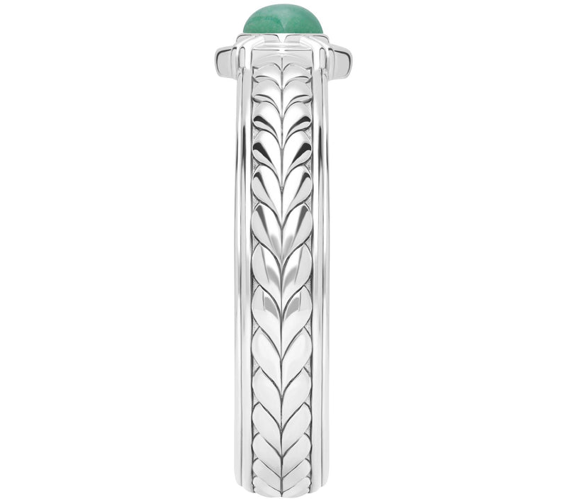 Tiffany Kay Studio Sterling Silve Aventurine He rringbone Cuff — View 4