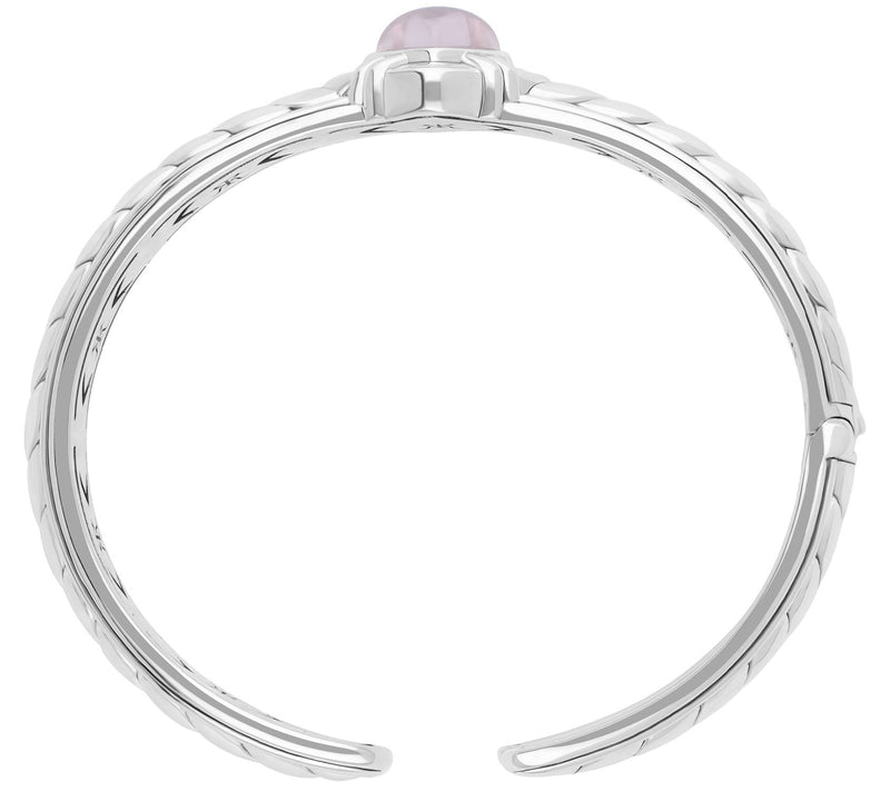Tiffany Kay Sterling Silver Rose Quartz Herring bone Cuff — View 2