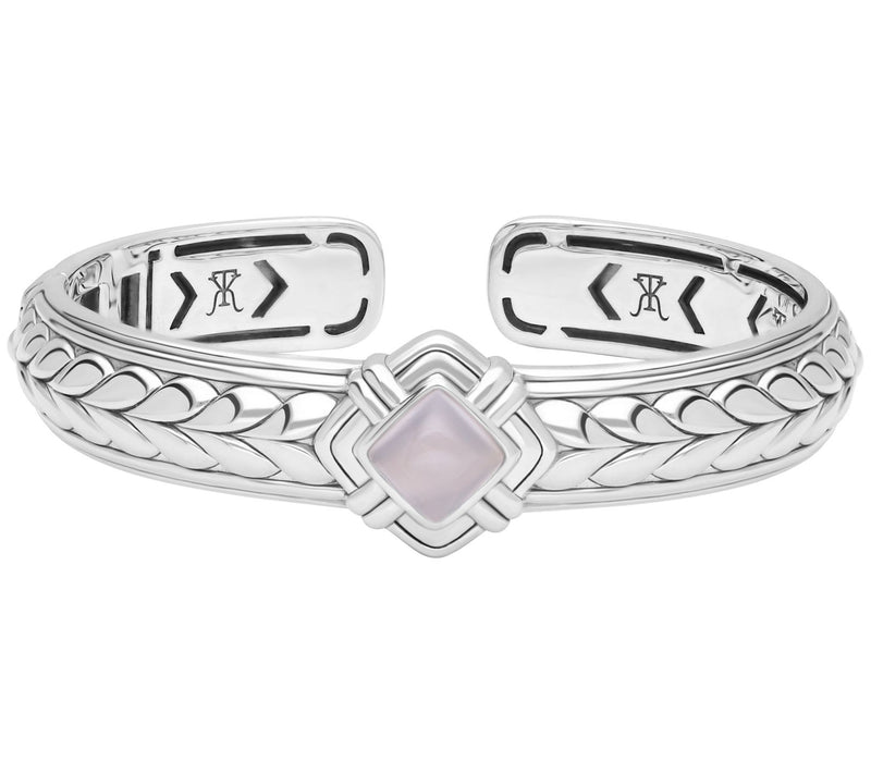 Tiffany Kay Sterling Silver Rose Quartz Herring bone Cuff — Main view