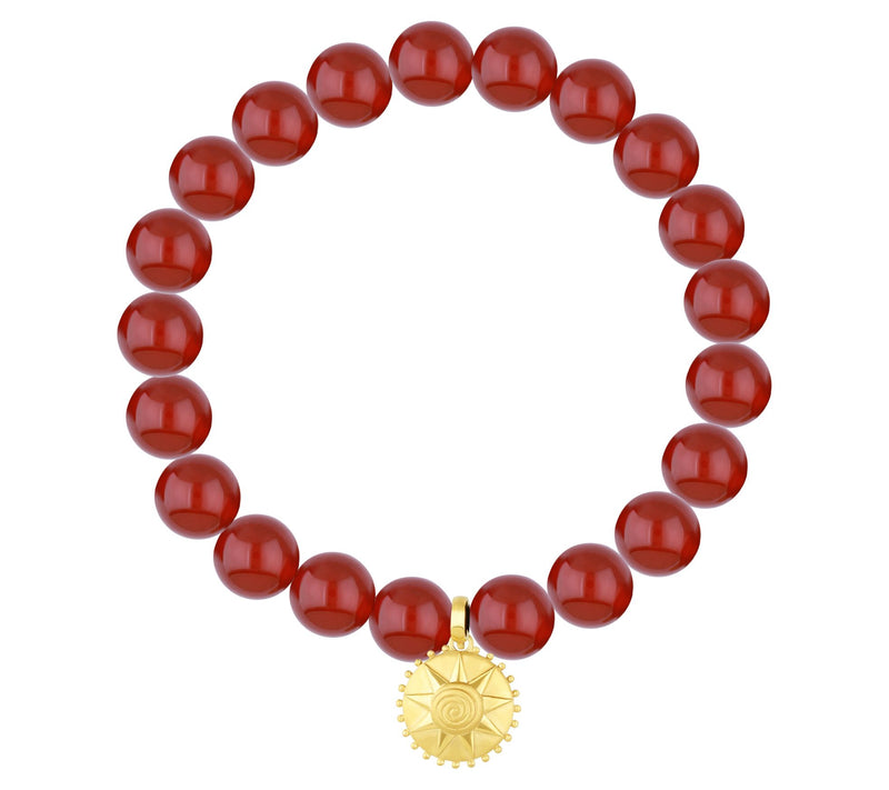 Elyse Ryan 14K Gold Clad Carnelian Bead Joy Bracelet — View 3