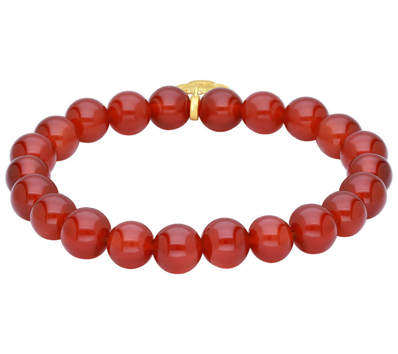 Elyse Ryan 14K Gold Clad Carnelian Bead Joy Bracelet — View 2