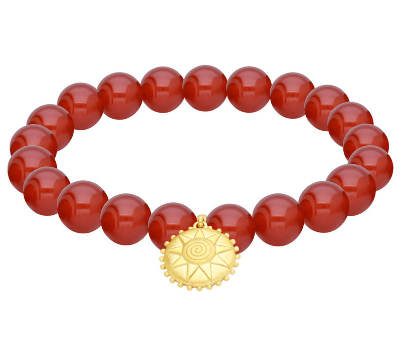 Elyse Ryan 14K Gold Clad Carnelian Bead Joy Bracelet — Main view