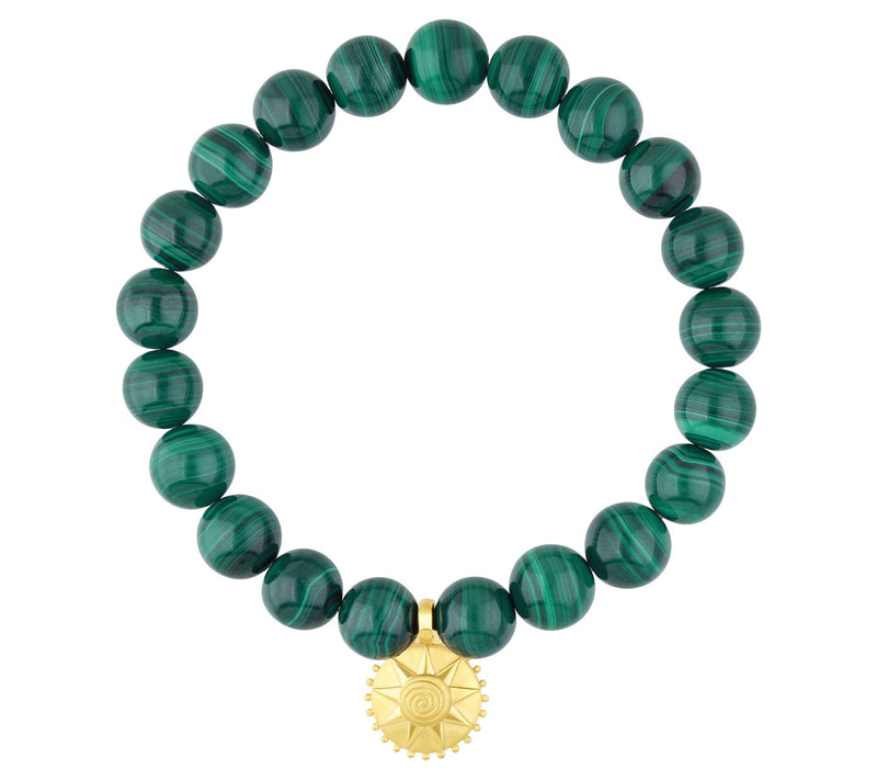Elyse Ryan 14K Gold Clad Malachite Bead Joy Bracelet — Main view