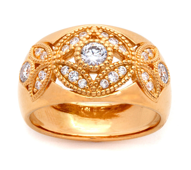 Diamonique 1.25 cttw Pave Cocktail Ring, Sterling Silver — View 5