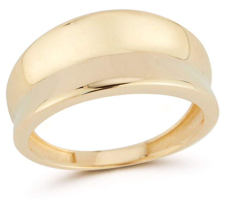 Luminosa Gold Bold Concave Ring, 14K — View 3