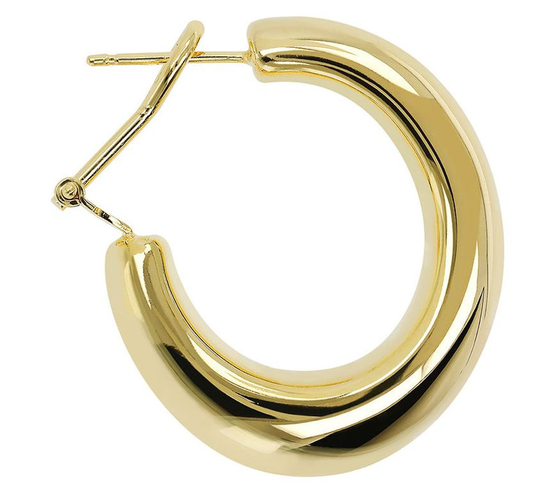 Louis Dell'Olio Sterling 1-1/4" Bold Hoop Earrings — View 6