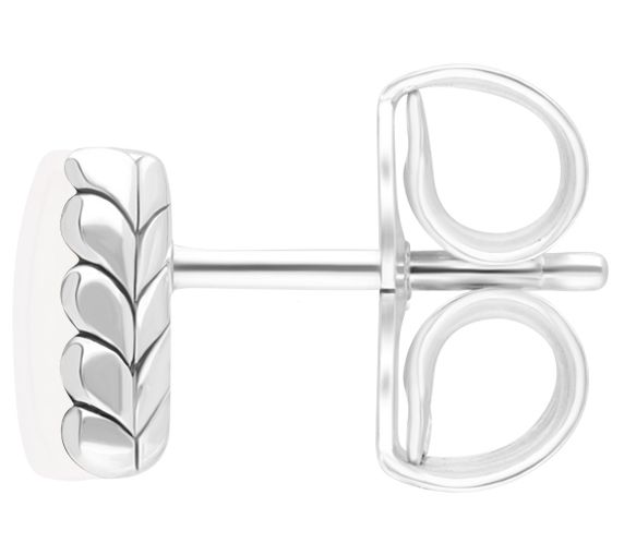 Tiffany Kay Studio Sterling Herringbone Gemstone Stud Earrings — View 6