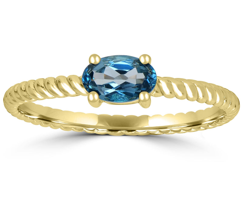Generation Gems 0.50 cttw London Blue Topaz Ring, 14K Gold — Main view